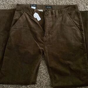 Brixton brown corduroy pants W36 L34